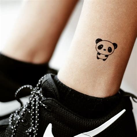 cute cartoon panda temporary tattoo sticker set of 2 panda tattoo