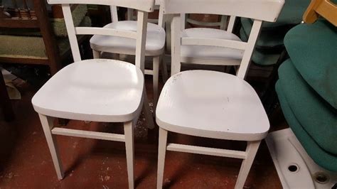 set   white wooden kitchen chairs  anniesland glasgow gumtree
