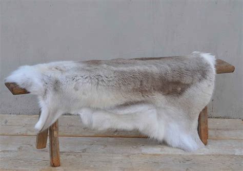 reindeer skin softest quality throw rug home barn vintage