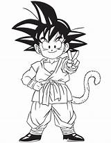 Coloring Pages Goten Popular sketch template
