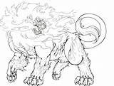Pyroar Coloring Pokemon Pages Male Template sketch template