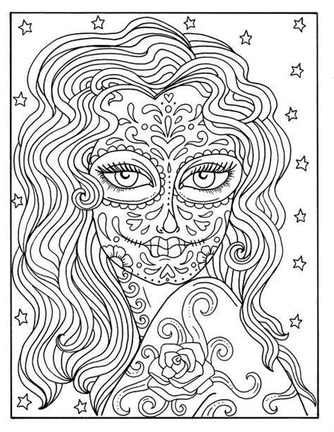 day   dead girl coloring pages printable coloring pages