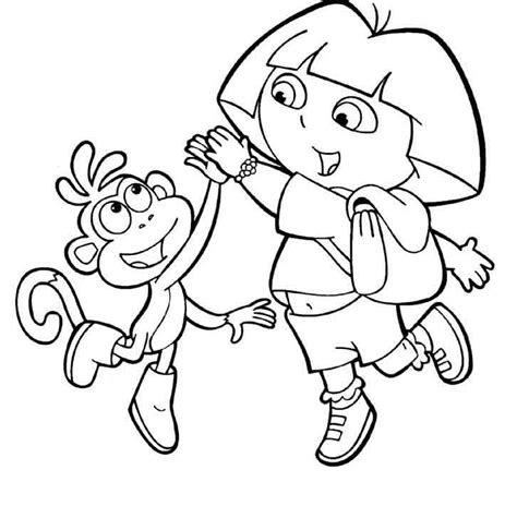 dora  boots coloring pages