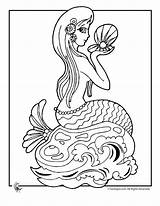 Coloring Pages Mermaids Mako Mermaid Fantasy Popular sketch template