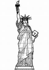 Statue Liberty Coloring Printable Pages Supercoloring Print Drawing Via Tag sketch template
