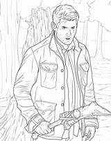 Winchester Dean sketch template