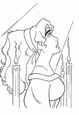 Notre Dame Coloring Hunchback Pages Disney sketch template