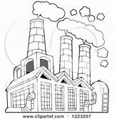 Factory Air Clipart Building Polluting Outlined Drawing Pollution Illustration Posters Visekart Poster Royalty Vector Printable Prints Smokestacks Clip Print Drawings sketch template
