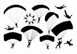 Skydiving Vector Silhouette Parachute Sky Clipart Silhouettes Skydiver Diver Diving Getdrawings War Transparent Vecteezy Rafting Found Edit Recent sketch template