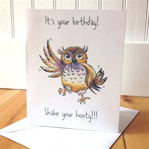 owl birthday card   birthday shake  hooty