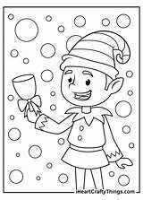 Elves Coloring Presents Iheartcraftythings sketch template