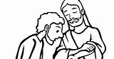 Thomas Doubting Coloring Pages Jesus Getcolorings Embracing Color sketch template