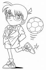 Conan Detective Coloring Pages Colouring Kick Ball Categories Search sketch template