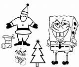 Spongebob Christmas Coloring Pages Santa Squarepants Xmas Tree Stocking Boots Disney Printables Kids 2010 Sheets Cartoons Claus Pencils11 sketch template