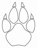 Paw Outline Pawprint Prints Patte Patternuniverse Webstockreview Coyote sketch template