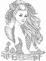 Adults Mermaids русалка раскраски Myart sketch template