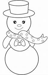 Snowman Coloring Drawing Pages Kids Simple Color Snowmen Book Drawings Getdrawings Illustration sketch template