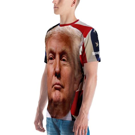 donald trump face  print mens short sleeve  shirt thriftysigns