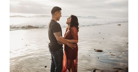 this couple met right before taking these sexy beach photos popsugar