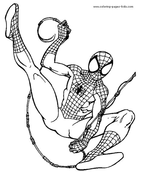 spider man coloring page  kids spider man web slinging