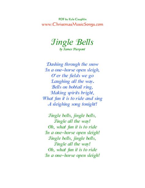 song lyrics jingle bells