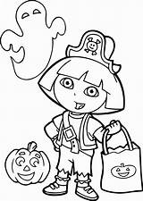 Halloween Coloring Pages Dora Elmo Color Printable Getcolorings Wecoloringpage sketch template