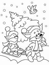 Winter Coloring Pages Printable Pdf Scene Color Adults Getcolorings Getdrawings Print sketch template