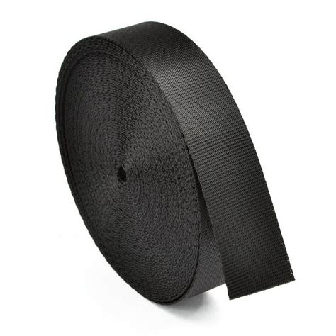 wide  yards black nylon heavy webbing strap  shipping