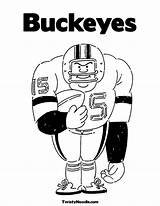 Coloring Pages Football State Buckeye Brutus Ohio Player Buckeyes Sheet Printable Color Clipart Jersey Kids Library Cheerleading Sheets Logo Broncos sketch template