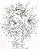 Coloring Pages Fairy Adult Adults Dc Ivy Comics Poison Color Sheets Printable Målarböcker Fairies Colouring Deviantart Vuxna För Fantasy Books sketch template