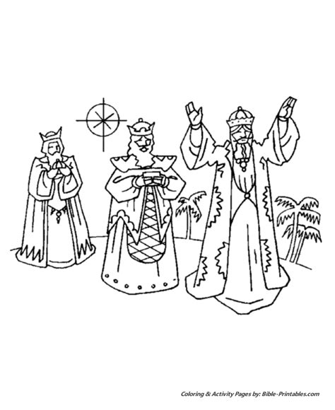 christmas story coloring pages wise men  gifts