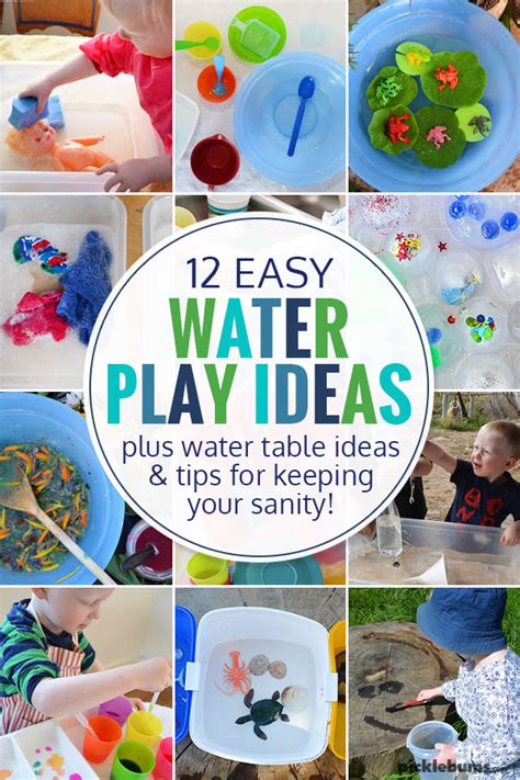 fun  easy water play ideas picklebums