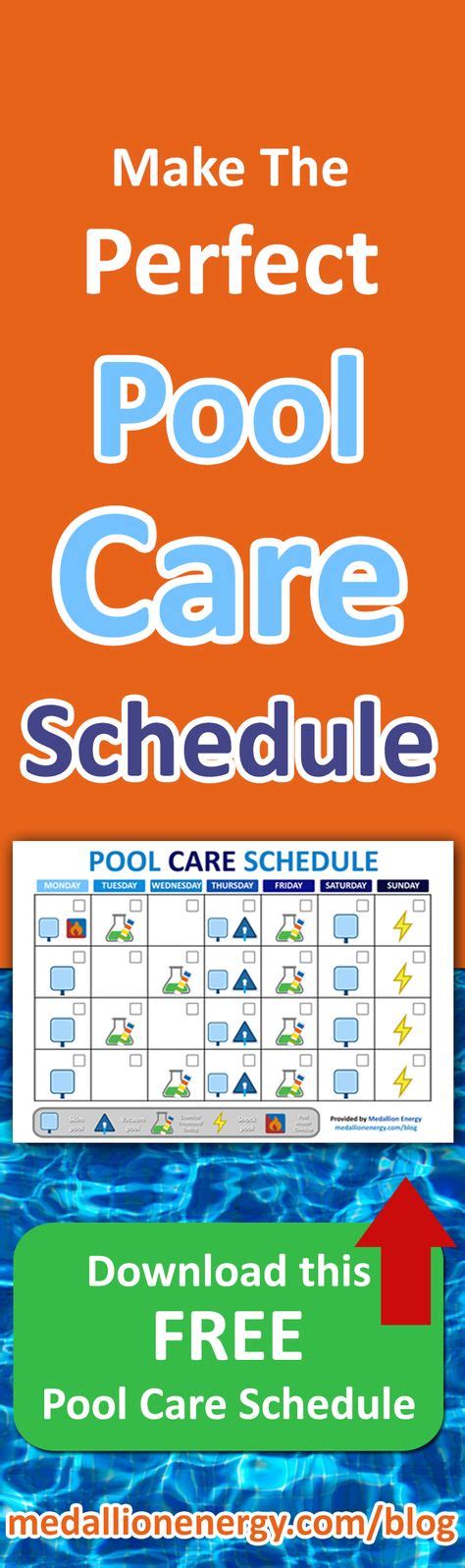 pool maintenance    easy   pool care schedule