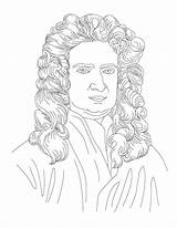 Newton Isaac Coloringkidz Philosophy sketch template