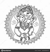 Ganesha Ganesh Adulti sketch template