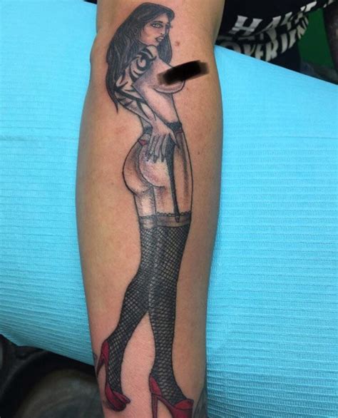 Tattoo Fail Man S Sexy Pin Up Girl Tattoo Mocked On Reddit Daily Star