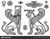 Assyrian Babylon Sphinx Babylonian Mitologia Leone Messo Grafico Sfinge Figures Assyrians Hittite Immagini Shutterstock Colorare Mesopotamian sketch template
