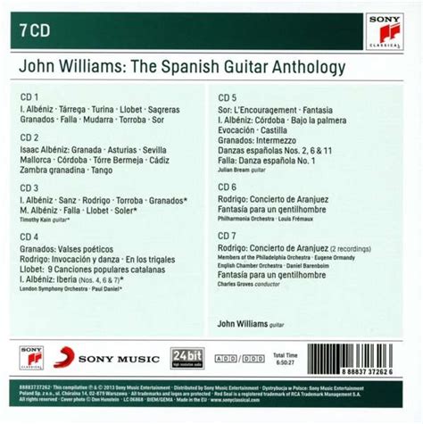 John Williams The Spanish Guitar Anthology 7 Cds Jpc