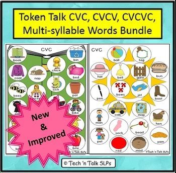 token talk cv cvc cvcv cvcvc multi syllable words bundle tpt