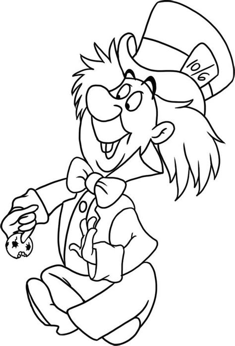 mad hatter drawing coloring page mad hatter drawing coloring page