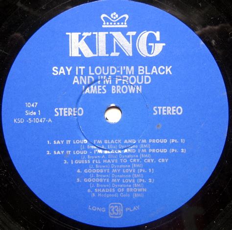 1969 King Lp Say It Loud I’m Black And I’m Proud The James Brown