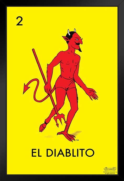 el diablito devil loteria card mexican bingo poster mexico lottery