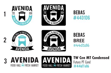 avenida food market logo design articulate