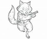 Rocket Coloring Raccoon Pages Racoon Marvel Capcom Vs Getdrawings Printable Character sketch template