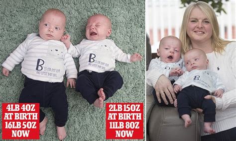 york mother has identical twins but one is half size of the other daily mail online