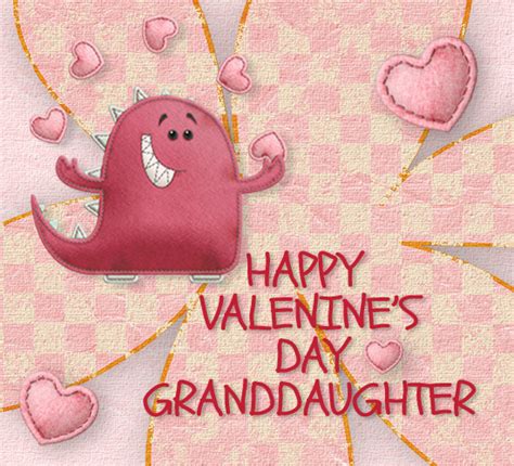 hug  granddaughter valentines day printable card blue custom great