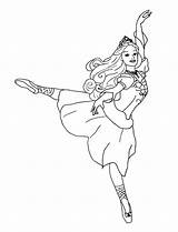 Coloring Pages Dance Dancing Barbie Ballet Print Ballroom Kids Color Toe Getcolorings Printable Button Through sketch template