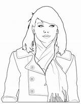 Swift Taylor Coloring Pages Printable Print Selena Gomez Demi Lovato Colouring Color Drawing Getcolorings Adult Popular sketch template