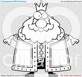 Plump King Outlined Coloring Clipart Vector Cartoon Cory Thoman sketch template