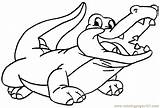 Coloring Pages Getdrawings Croc sketch template